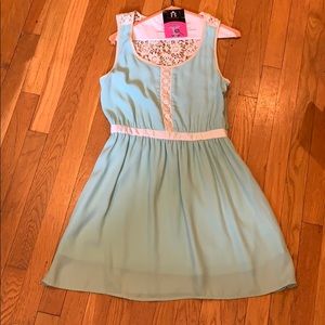 Mint green lace dress